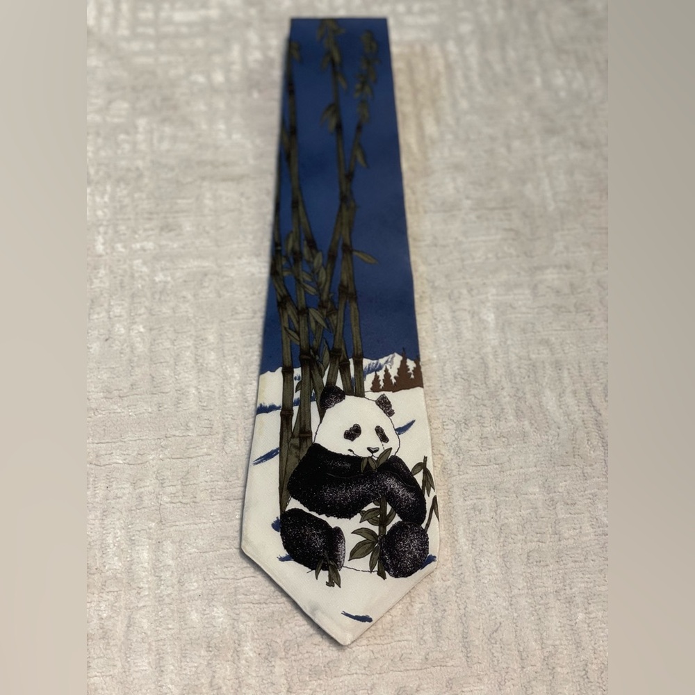 Vintage 1991 | The Giant Panda Tie | World Wildlife Fund | 100% Silk Neck Tie